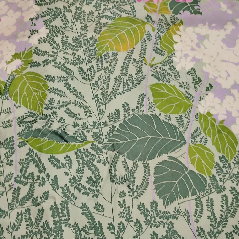 ❤️CHRISTIAN DIOR Pink Green Floral Silk Scarf Shawl Wrap Plump Forward Hem